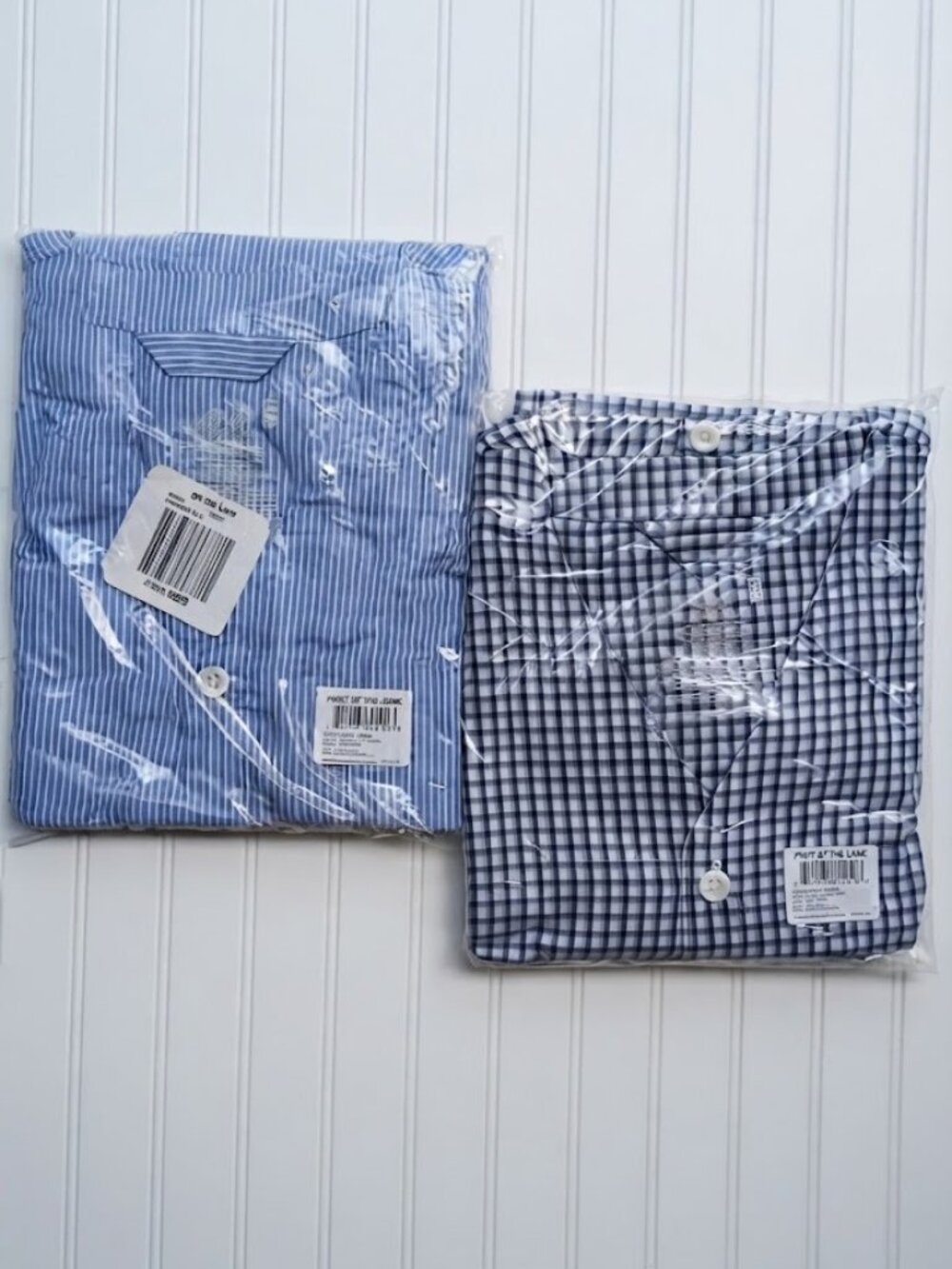 Fruit of the Loom Pajama Pants Set Mens 4XL Short Sleeve Blue Striped LOT OF 2